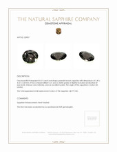 0.51 Ct. Greenish Brown Sapphire from Ceylon (Sri Lanka) Appraisal