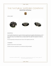 0.51 Ct. Greenish Brown Sapphire from Ceylon (Sri Lanka) Appraisal