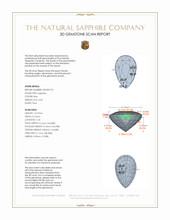 4.04 Ct. Blue Sapphire from Ceylon (Sri Lanka) 3 D Scan Report
