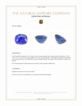 0.95 Ct. Purplish Blue Sapphire from Ceylon (Sri Lanka) Appraisal