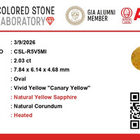 2.04 Ct. Yellow Sapphire from Ceylon (Sri Lanka) Scan Report