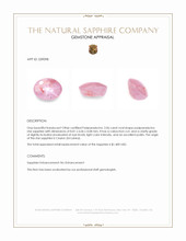 2.06 Ct. Padparadscha Star Sapphire from Ceylon (Sri Lanka) Appraisal