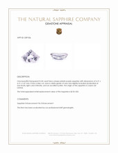 0.50 Ct. Pinkish Purple Sapphire from Ceylon (Sri Lanka) Appraisal
