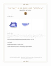 0.57 Ct. Blue Sapphire from Ceylon (Sri Lanka) Appraisal