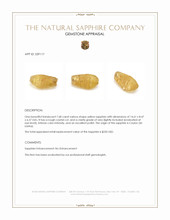 7.68 Ct. Yellow Sapphire Crystal from Ceylon (Sri Lanka) Appraisal