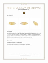 8.05 Ct. Yellow Sapphire Crystal from Ceylon (Sri Lanka) Appraisal