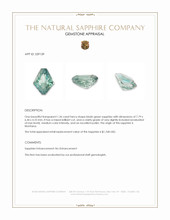 1.36 Ct. Bluish Green Sapphire from Montana Appraisal