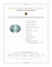 0.94 Ct. Bluish Green Sapphire from Montana Scan Report