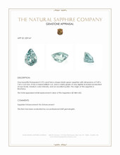 2.92 Ct. Bluish Green Sapphire from Montana Appraisal