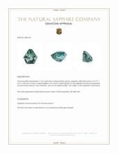 1.55 Ct. Bluish Green Sapphire from Montana Appraisal