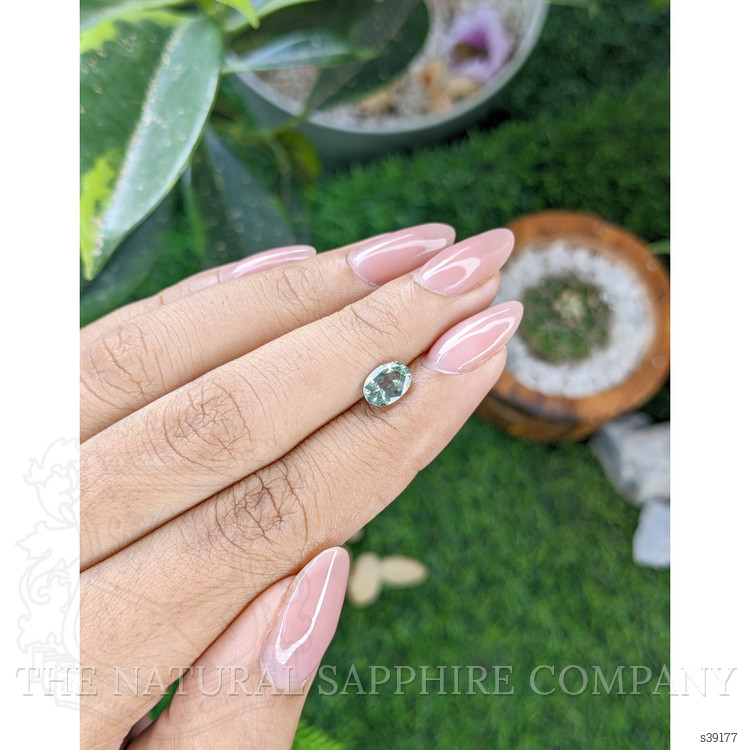 1.16 Ct. Bluish Green Sapphire from Montana