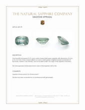 0.92 Ct. Bluish Green Sapphire from Montana Appraisal