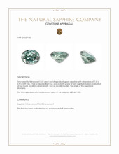 1.57 Ct. Bluish Green Sapphire from Montana Appraisal