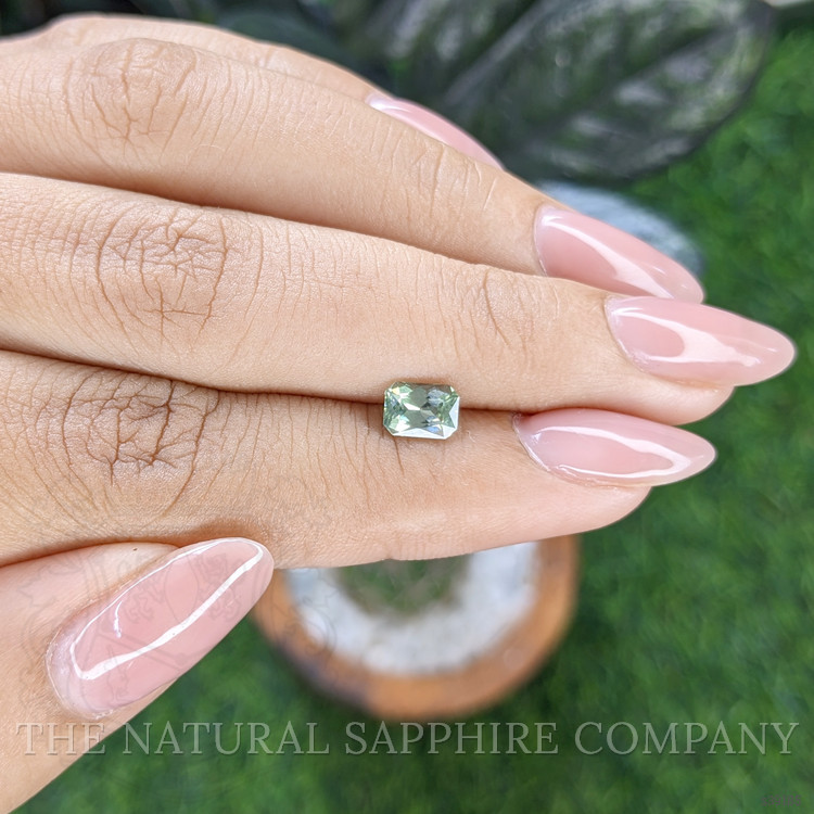 0.93 Ct. Green Sapphire from Montana