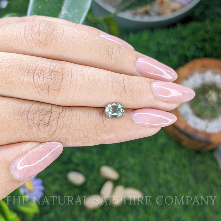 1.13 Ct. Bluish Green Sapphire from Montana