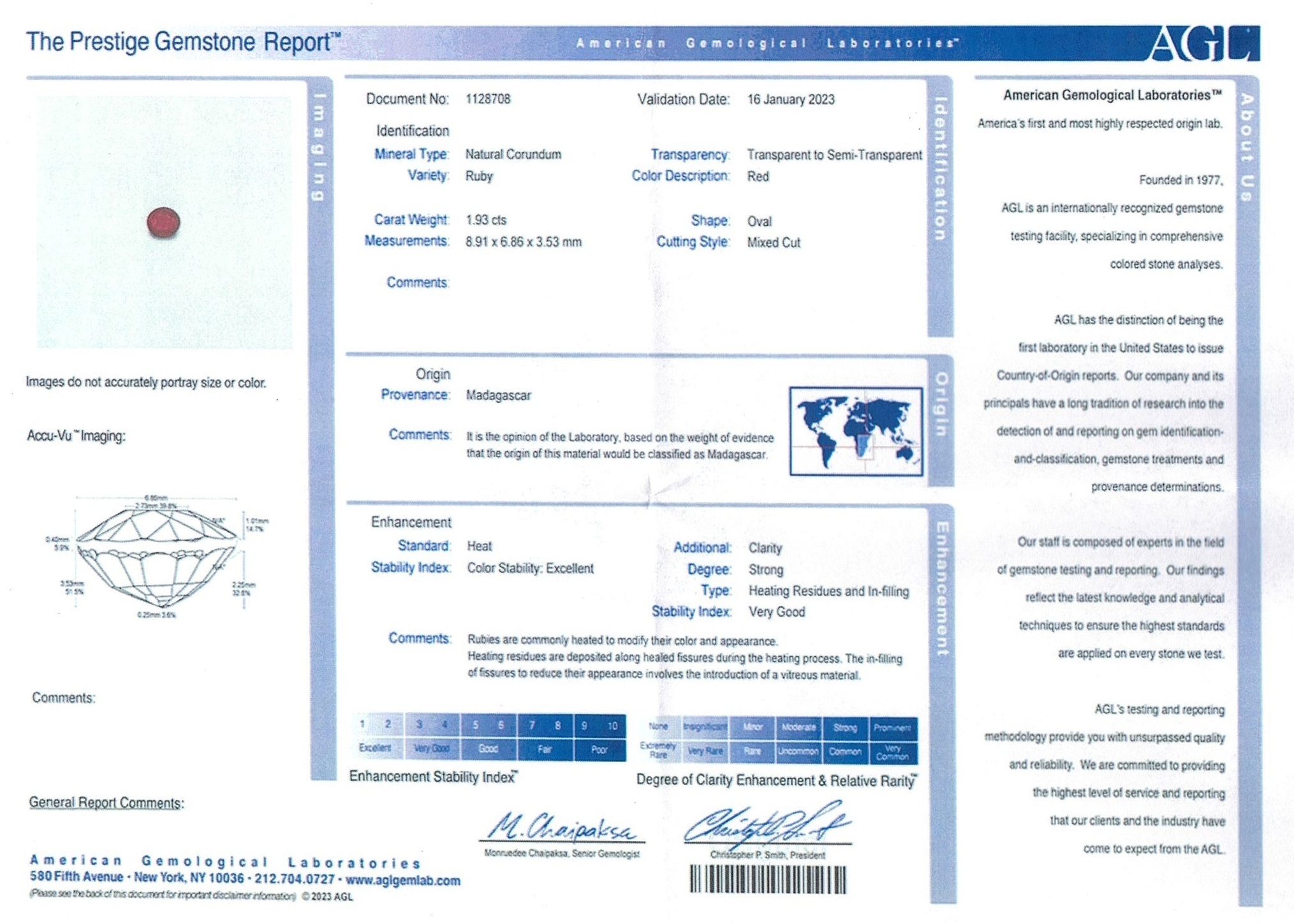 1.93 Ct. Ruby from Madagascar