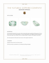 0.66 Ct. Bluish Green Sapphire from Montana Appraisal