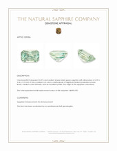 0.49 Ct. Bluish Green Sapphire from Montana Appraisal