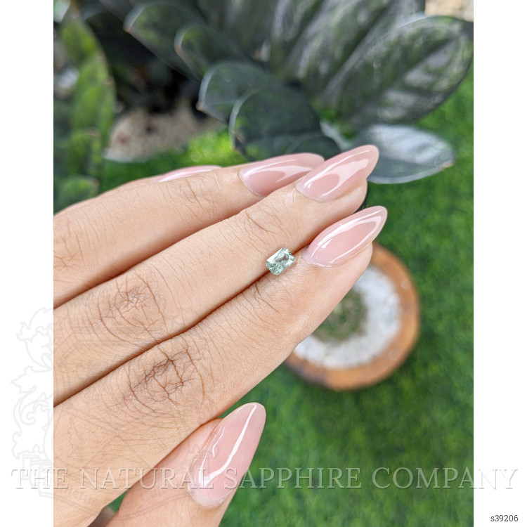 0.49 Ct. Bluish Green Sapphire from Montana