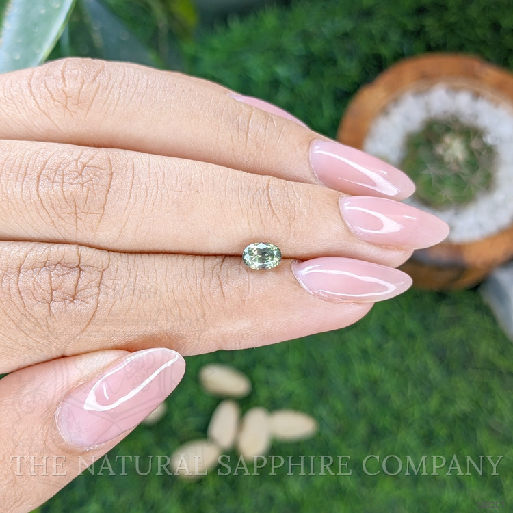 0.67 Ct. Green Sapphire from Montana