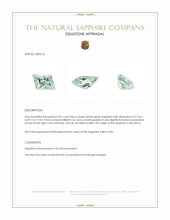 0.81 Ct. Bluish Green Sapphire from Montana Appraisal