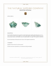2.65 Ct. Bluish Green Sapphire from Montana Appraisal