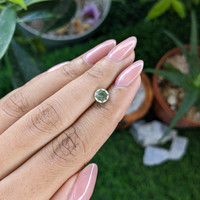 1.14 Ct. Yellowish Green Sapphire from Montana Life Style