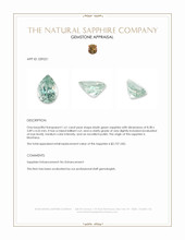1.61 Ct. Bluish Green Sapphire from Montana Appraisal