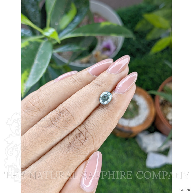 1.71 Ct. Bluish Green Sapphire from Montana