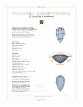 1.88 Ct. Blue Sapphire from Ceylon (Sri Lanka) 3 D Scan Report