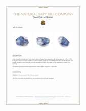 3.84 Ct. Blue Sapphire Crystal from Ceylon (Sri Lanka) Appraisal