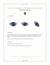 3.30 Ct. Blue Sapphire Crystal from Ceylon (Sri Lanka) Appraisal