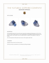 3.46 Ct. Blue Sapphire Crystal from Ceylon (Sri Lanka) Appraisal