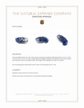 6.85 Ct. Blue Sapphire Crystal from Ceylon (Sri Lanka) Appraisal