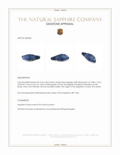 3.64 Ct. Blue Sapphire Crystal from Ceylon (Sri Lanka) Appraisal