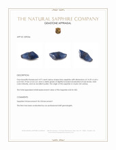 4.97 Ct. Blue Sapphire Crystal from Ceylon (Sri Lanka) Appraisal