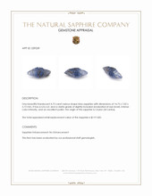 4.75 Ct. Blue Sapphire Crystal from Ceylon (Sri Lanka) Appraisal