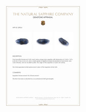 5.83 Ct. Blue Sapphire Crystal from Ceylon (Sri Lanka) Appraisal