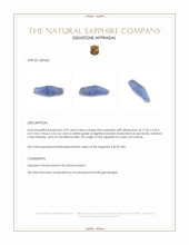 5.29 Ct. Blue Sapphire Crystal from Ceylon (Sri Lanka) Appraisal