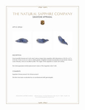 6.68 Ct. Blue Sapphire Crystal from Ceylon (Sri Lanka) Appraisal