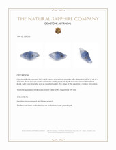 3.61 Ct. Blue Sapphire Crystal from Ceylon (Sri Lanka) Appraisal