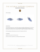 4.01 Ct. Blue Sapphire Crystal from Ceylon (Sri Lanka) Appraisal