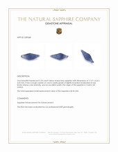 5.18 Ct. Blue Sapphire Crystal from Ceylon (Sri Lanka) Appraisal