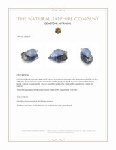 4.44 Ct. Blue Sapphire Crystal from Ceylon (Sri Lanka) Appraisal