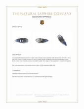 3.19 Ct. Blue Sapphire Crystal from Ceylon (Sri Lanka) Appraisal