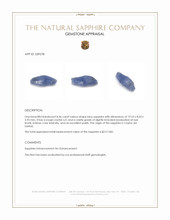 8.46 Ct. Blue Sapphire Crystal from Ceylon (Sri Lanka) Appraisal