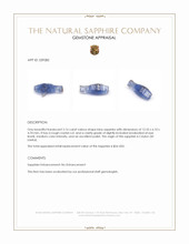2.16 Ct. Blue Sapphire Crystal from Ceylon (Sri Lanka) Appraisal