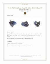 3.79 Ct. Blue Sapphire Crystal from Ceylon (Sri Lanka) Appraisal