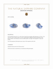 4.16 Ct. Blue Sapphire Crystal from Ceylon (Sri Lanka) Appraisal