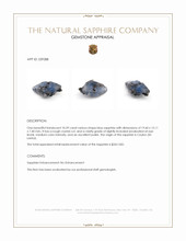 10.59 Ct. Blue Sapphire Crystal from Ceylon (Sri Lanka) Appraisal